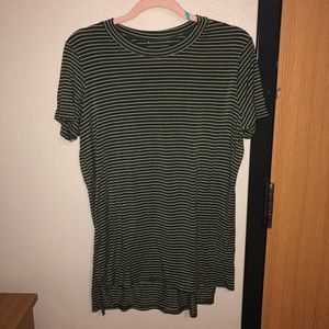 Large green striped T